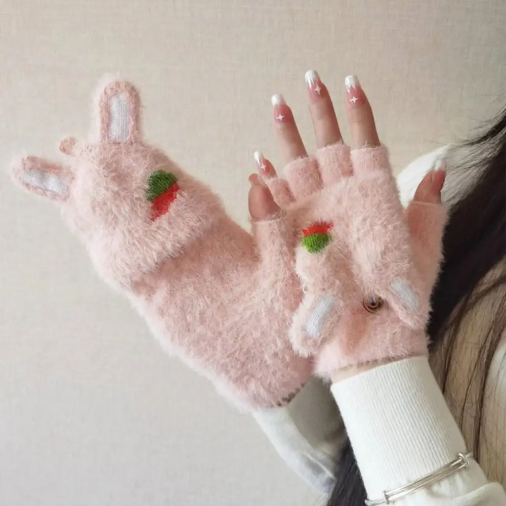 

Зимние теплые перчатки из норки с вышивкой для сенсорного экрана