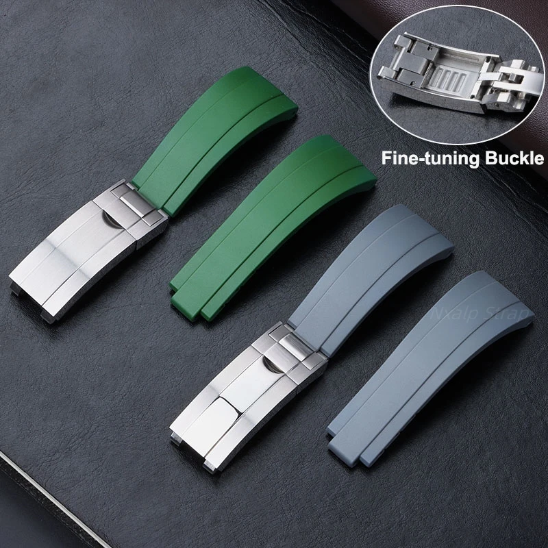 Резиновый ремешок 20 мм для Rolex Submariner Daytona GMT Yacht-Master силиконовый часов спортивный