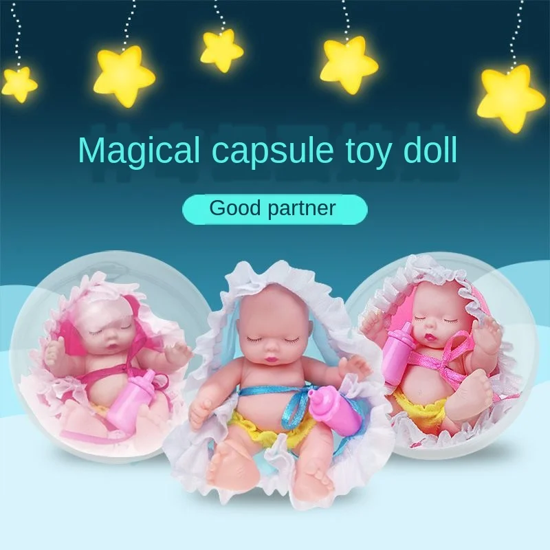 

1pc Baby Dolls & Stuffed Toys Soft Reborn Baby Doll Mini Cute Fashion Doll with Hair 10cm Reborn Baby Dolls Gifts for Girls #YL