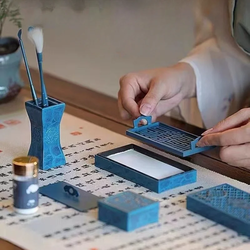 

Incense Burner Set Fragrant Seal Script Suit Rectangular Censer Fan Window Incense Path Tool Beginner's Complete Set