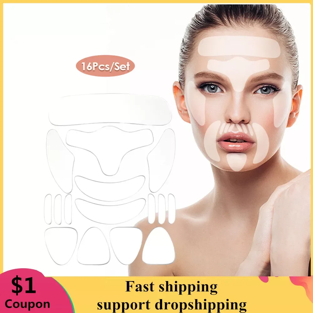 

Tapes for Face Reusable Silicone Anti Wrinkle Patch Facial Bandage Anti Aging Sticker Forehead Neck Eye Pad Face Lift