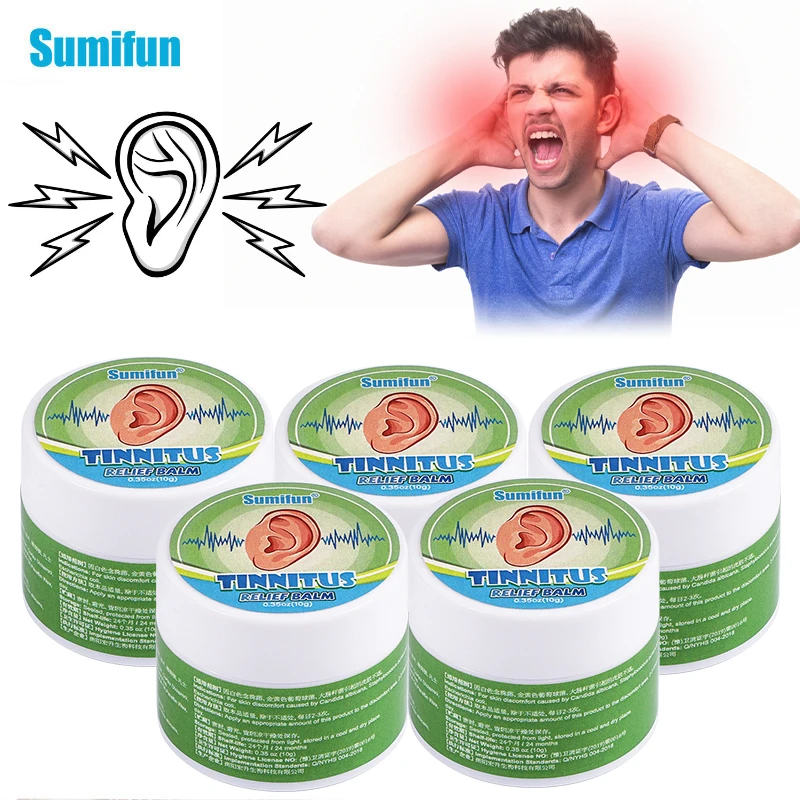 

3/5Pcs Tinnitu Treatment Cream Protect Hearing Loss Deafness Ointment Neuralgia Ear Pain Relief Medical Plaster Health Care