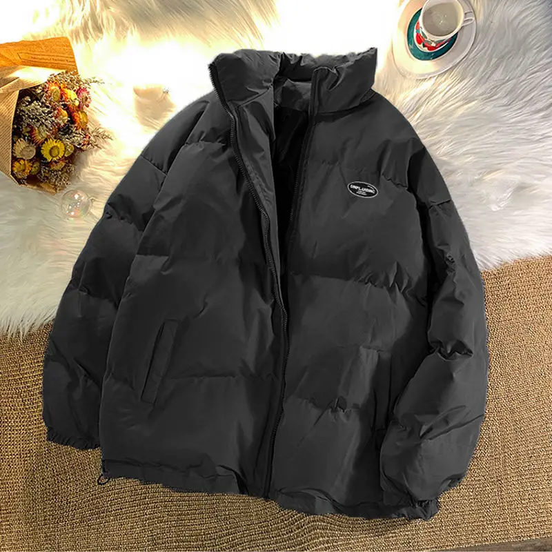 New Fashion Y2k Cotton Coat Super Loose Slimming Plus Velvet Thick Long Sleeve Coat Park Sweatshirt Clothes Street Coat Printing