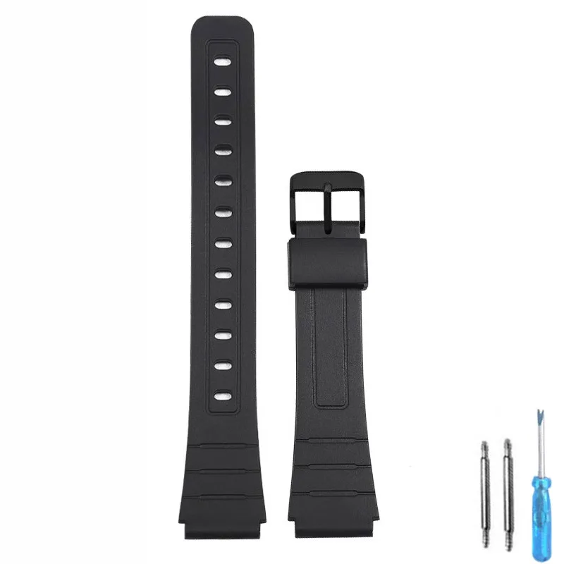 Silicone Watch Strap for CASIO F91W W-800H 18mm W800H SGW400 F84 F105/108 A158/168 AE1200/1300 Soft Men Wrist Bracelet