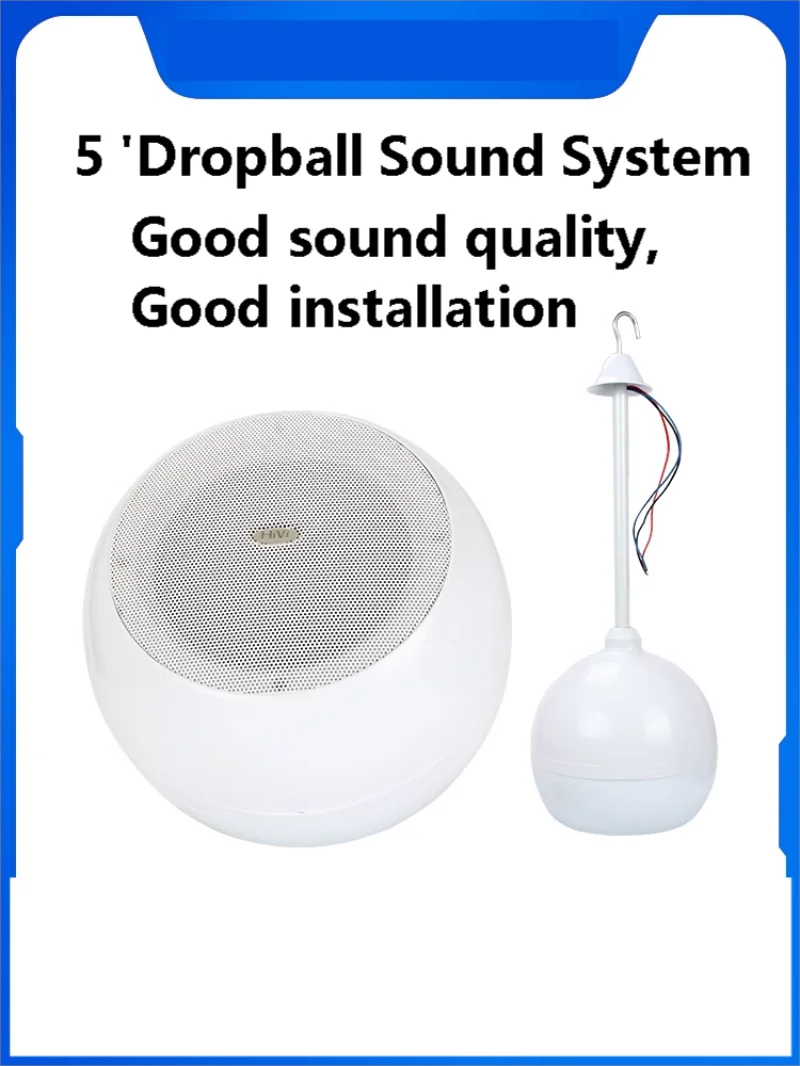 

5-дюймовый подвесной высокий и низкочастотный динамик, потолочный динамик, колонка для фоновой музыки, полночастотный динамик