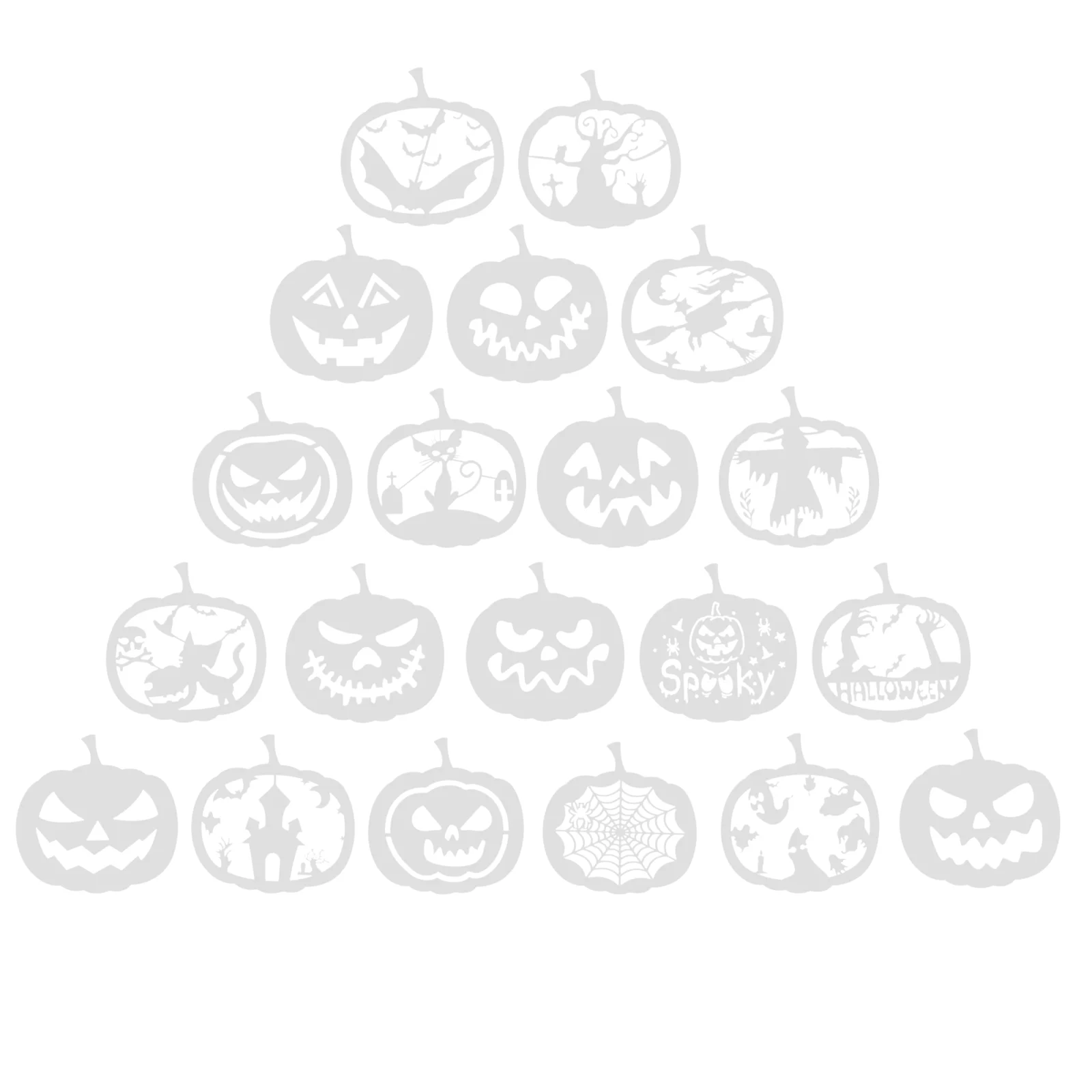 

20 шт. полые шаблоны для рисования на Хэллоуин Детские Поделки пластиковые шаблоны с тыквой 25 шелковых мультяшных картин