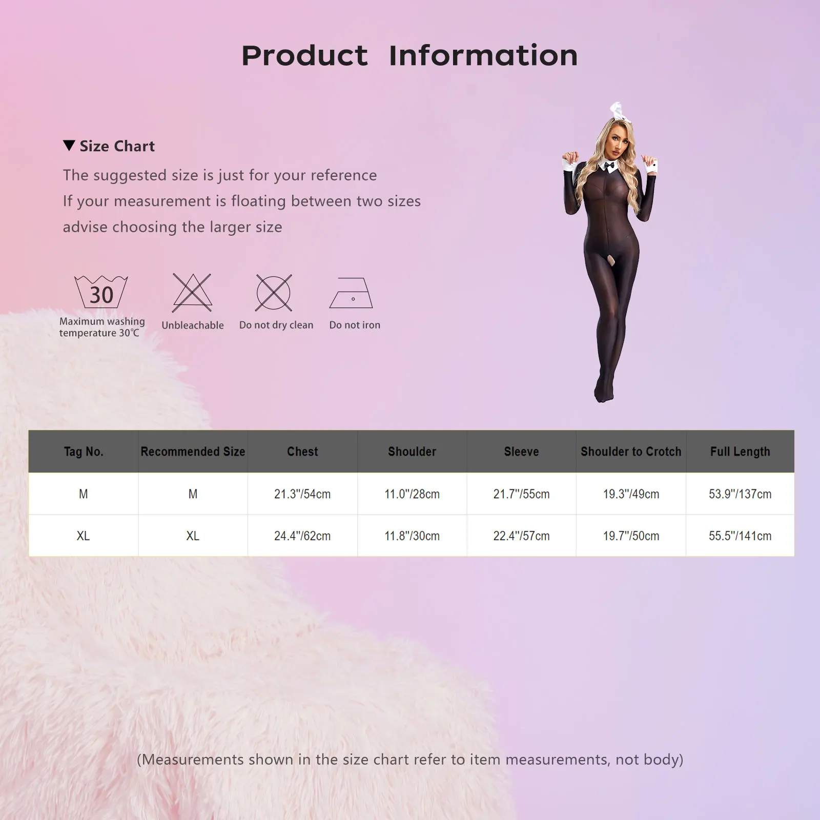 Женский костюм для свиданий кролик ролевая игра полное чулки тела открытая