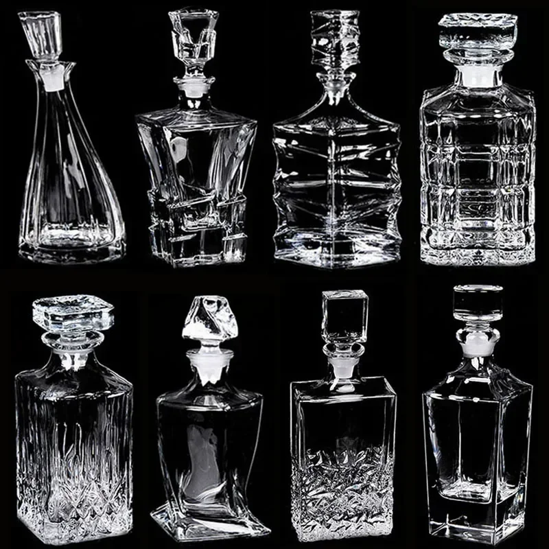 

Free Carafe Decanter Wine Luxury Home Container Glass Lead Bar Wine Bottle Pourer Bottle Alcohol Wine Whiskey Red Glass Crystal
