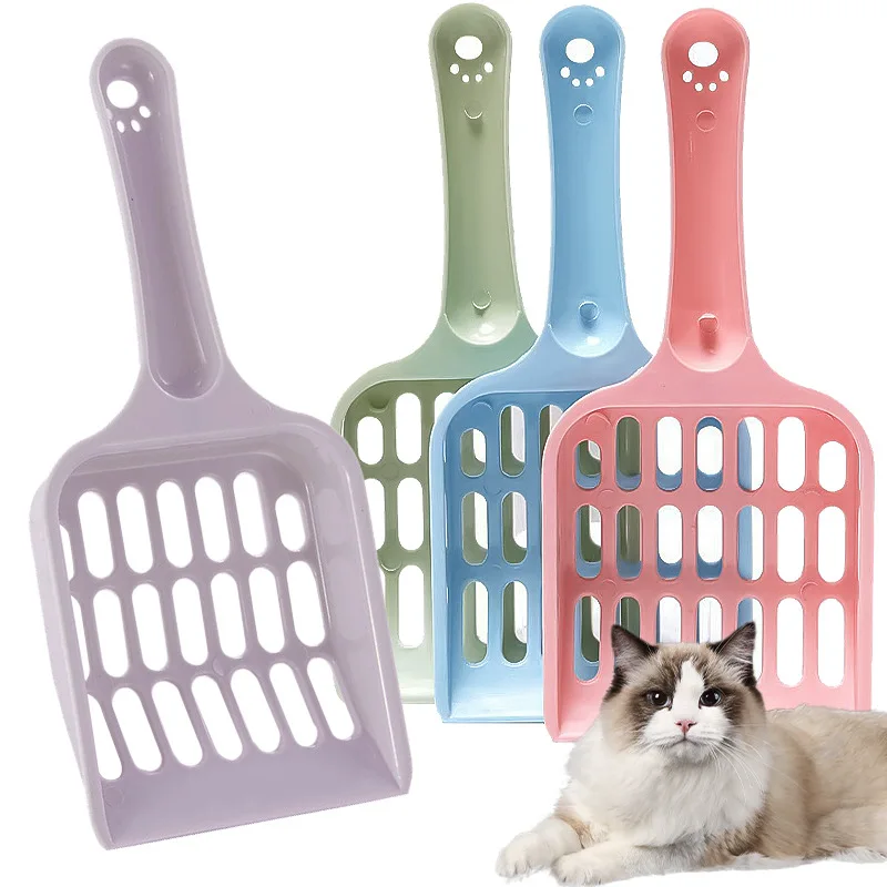 

Cat Litter Shovel Plastic Cats Poop Scoop with Base Pet Cleanning Tool Cat Toilet Products Durable Litter Box Cleaner Shove Dogs