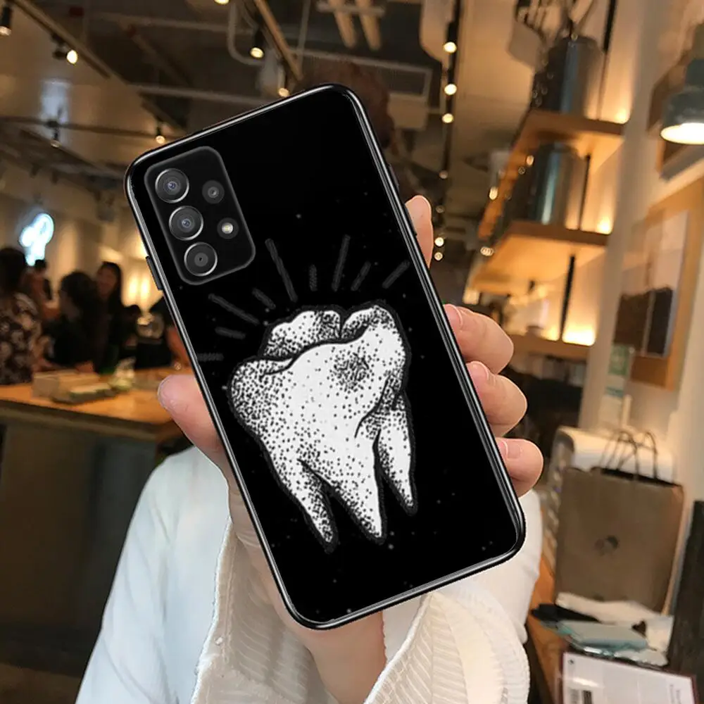 Чехол для телефона с рисунком зубьев дантиста корпус Samsung Galaxy A70 A50 A51 A71 A52 A40 A30 A31 A90