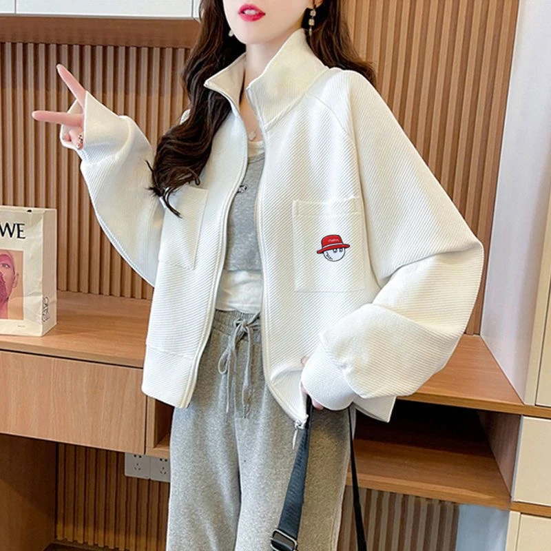 

2022 New Korean Version Zipper Short Jacket Women's Golf Suit Women's Golf Wear Tennis Jacket Windbreak Malbon Golf Jackets