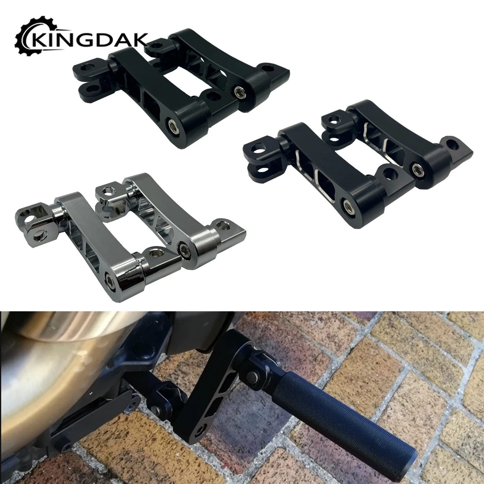 Motorcycle Adjustable Passenger Footpegs Highway Pegs Clamp Support Extensions Bracket Universal Fit For Harley for Honda