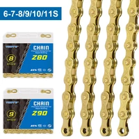 bicycle chain 6 7 8 9 10 11 speed mtb chains golden 116l velocidade for mtbfoldingroad bike with missing link
