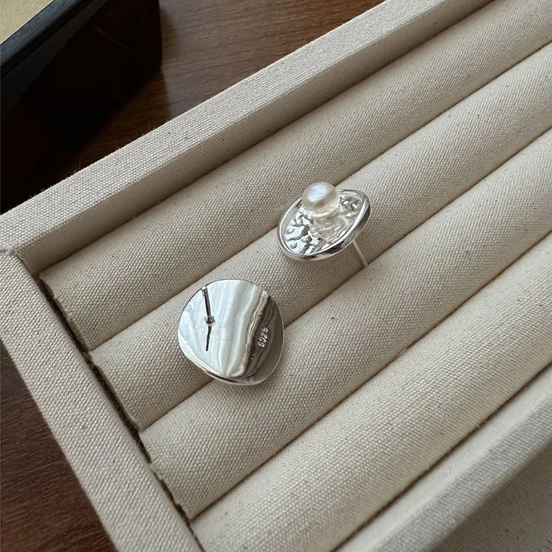 Женские серьги-гвоздики Foxanry с кубическим цирконием модная круглая текстура