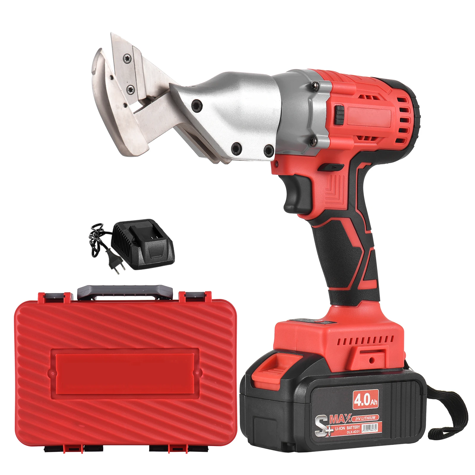 

21V Brushless Mini Cordless Tin Snips Scissor 4.0Ah Rechargeable Li-ion Battery Electric Scissors Metal Sheet Shear Cutter Tools