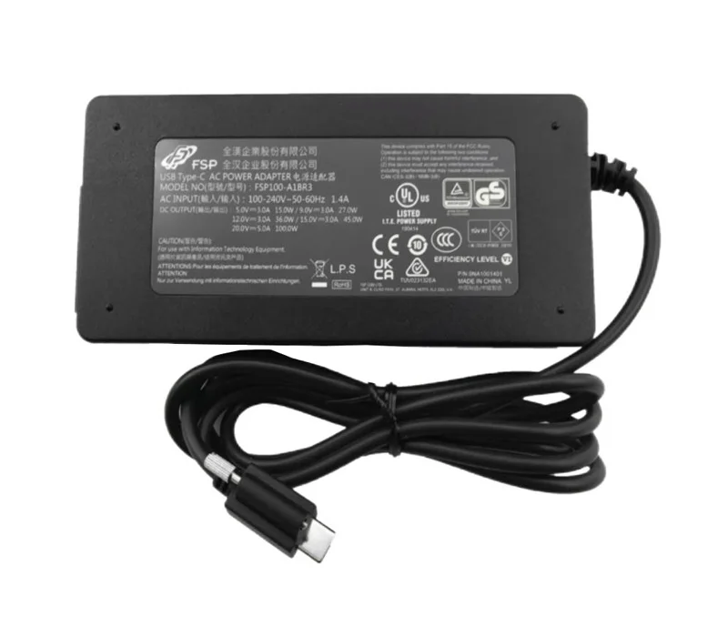 Адаптер питания 5В 3А/9В 3А/12В3А/15В 3А/20В 5А Type-C 3-контактный FSP100-A1BR3