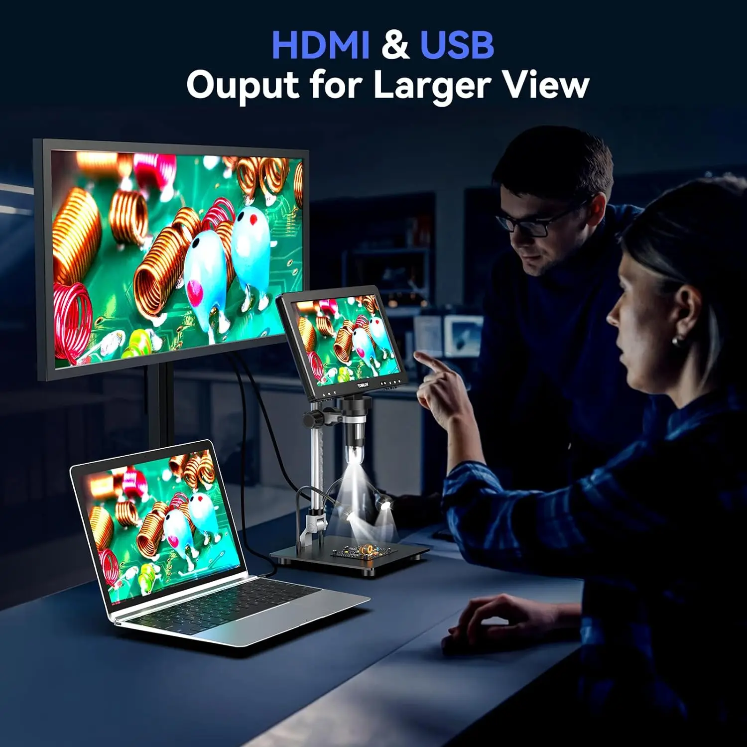 Микроскоп TOMLOV DM9 Max 10 1 &quotHD IPS HDMI