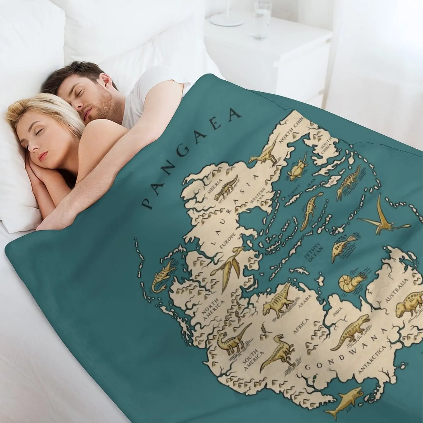 Плед-одеяло Pangaea с картой суперконтинента милые воздушные змеи идеи для подарка