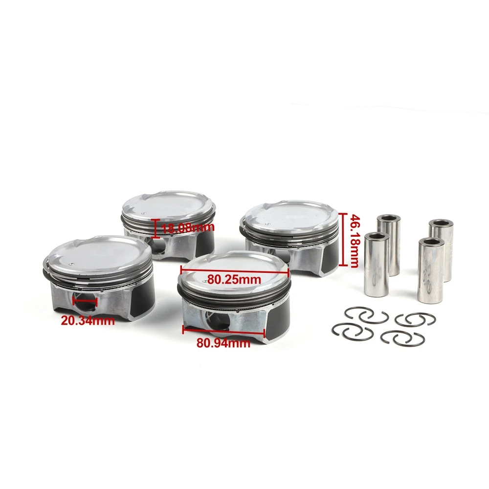 4 шт. поршни и кольца для двигателя G4NA 23040-2E050 23040-2E000 23412-2E000 2012-2019 HYUNDAI Tucson Киа Форте