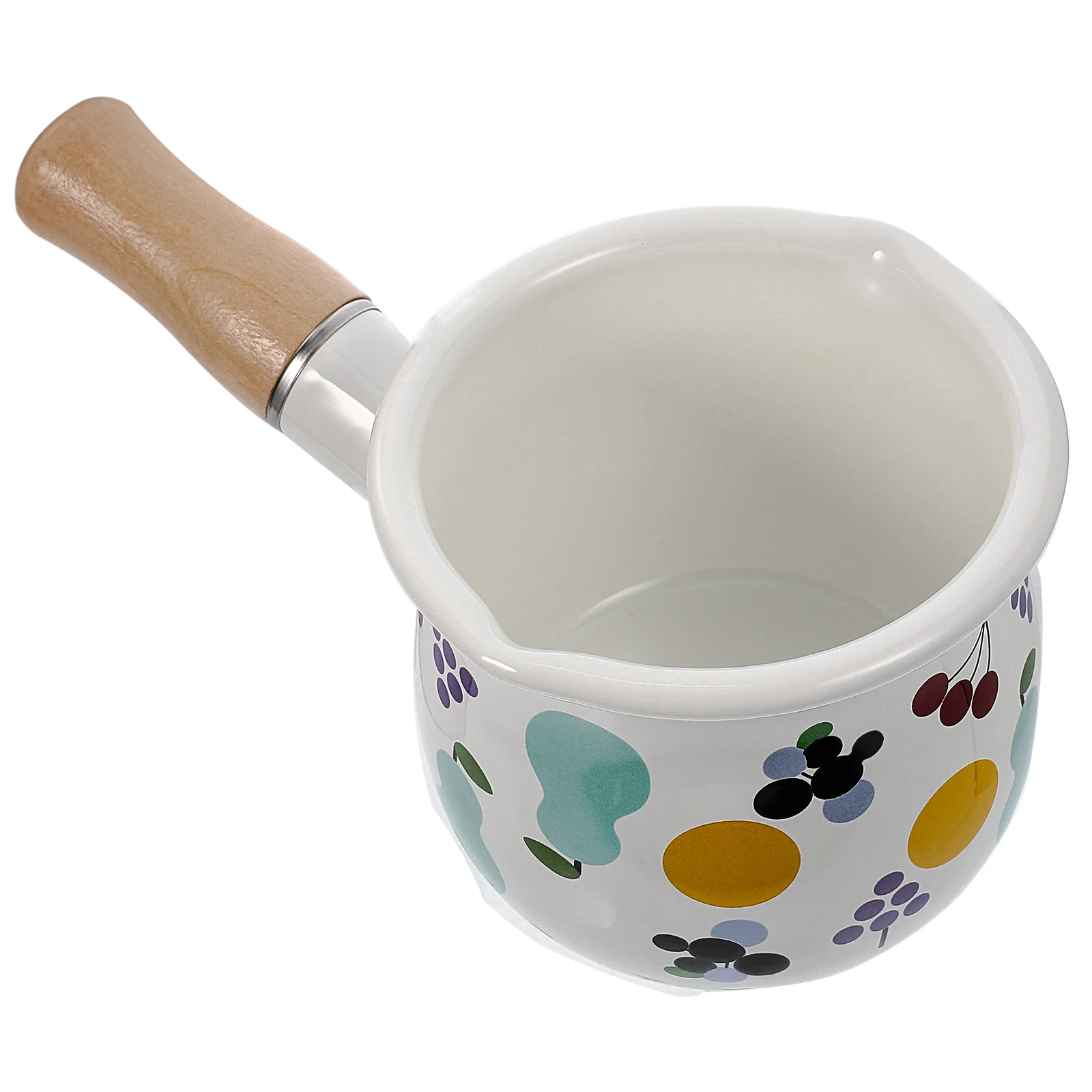 

Enamel Milk Pot Handled Pan Chocolate Milka Sauce Baby Assist Food Kitchen Enamelware Pans