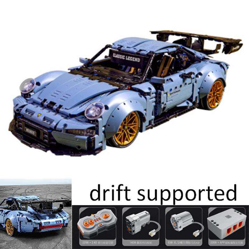 

High-Tech Lamborghinis Sian FKP 37 Model 8600 Super Speed Furious Sports RC Car High-Tech Building Blocks With Motor LED Ligts