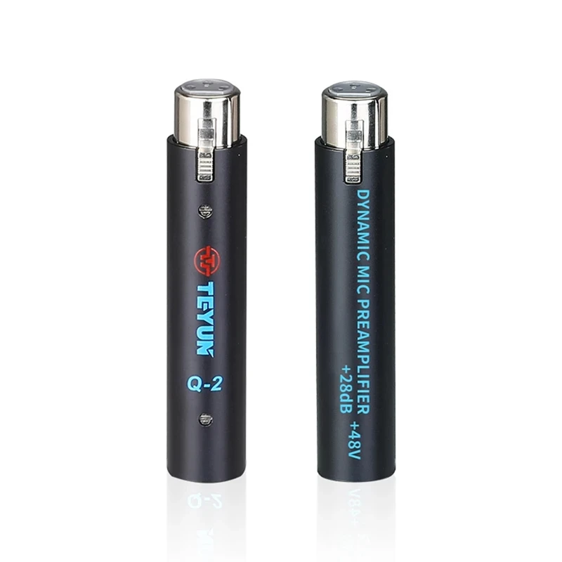 Микрофонный динамический предусилитель TEYUN Q2 усилитель микрофона с усилением на