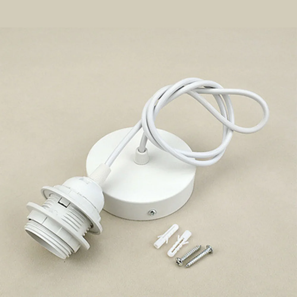 

Ретро лампа Эдисона E27 подвесная чёрная/белая из железа