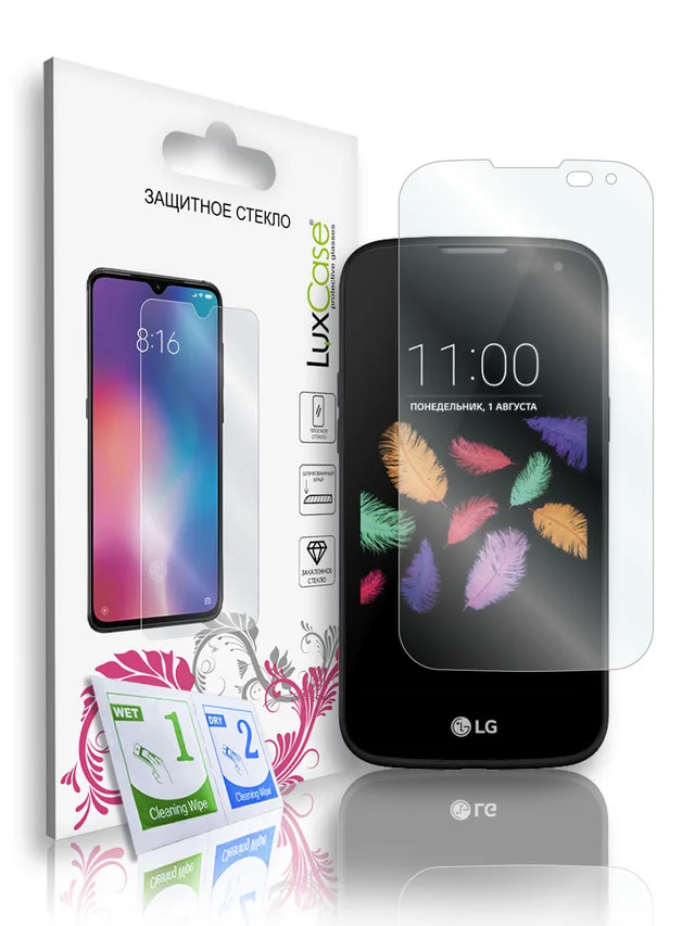 Защитное стекло LG K3 LTE K100DS / на плоскую часть экрана от LuxCase