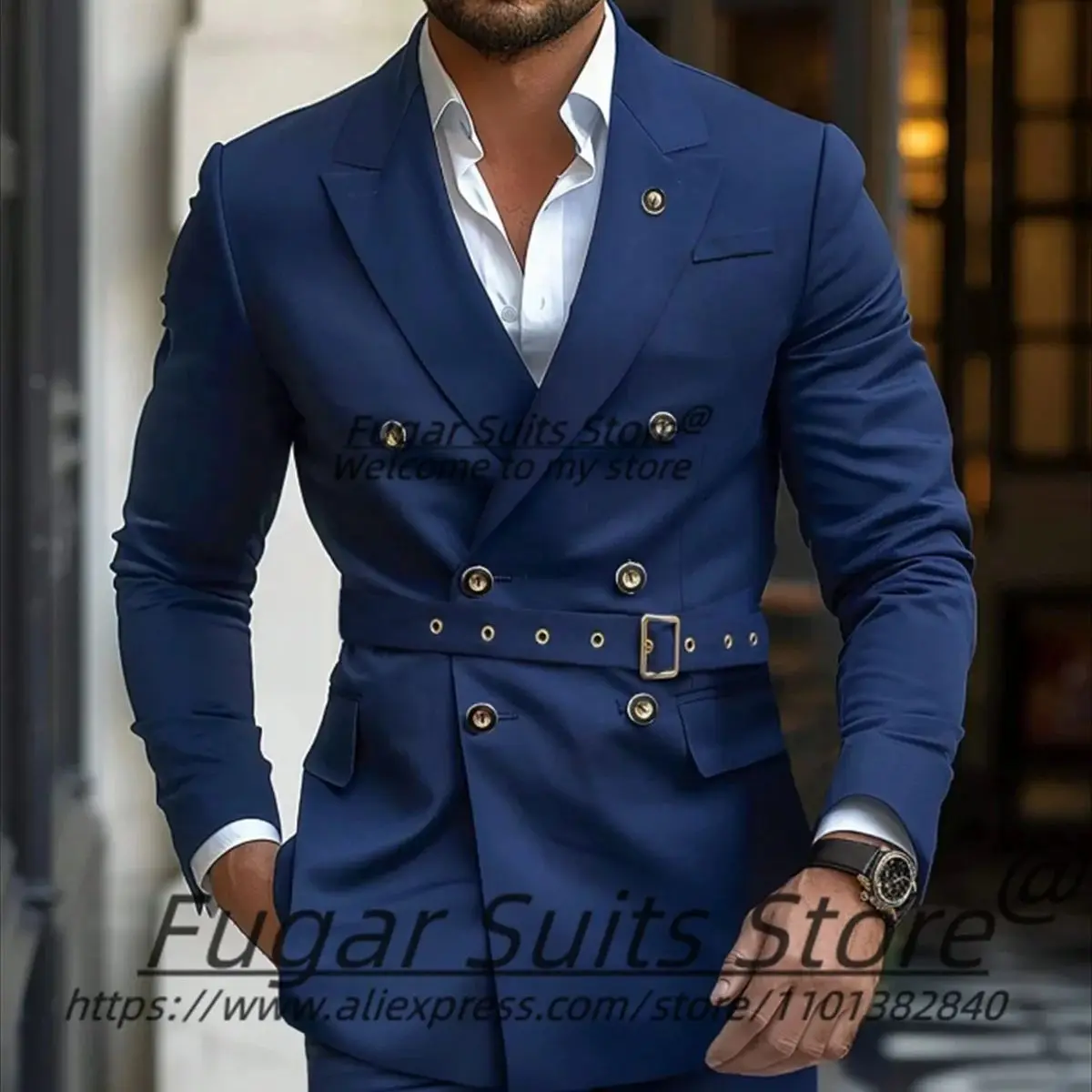 Костюмы для жениха в американском стиле приталенные с лацканами повседневные