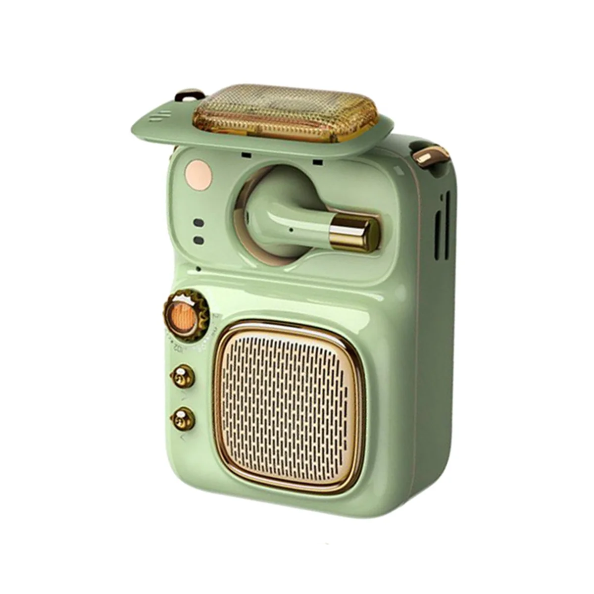 

Миниатюрные наушники Bluetooth 5,0 в стиле ретро, портативная перезаряжаемая колонка, винтажная маленькая аудиосистема с гарнитурой, Портативная аудиосистема