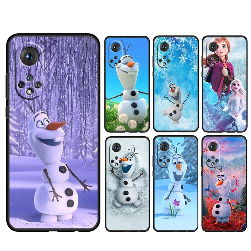 

Disney Frozen Elsa Cool For Honor 80 70 60 50 X30 9C 9X 9A 8X MAX Pro Plus Lite SE Soft Silicone Black Phone Case