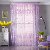 200100 cm modern tulle curtains purple curtains children bedroom door short kitchen window curtains kids drape