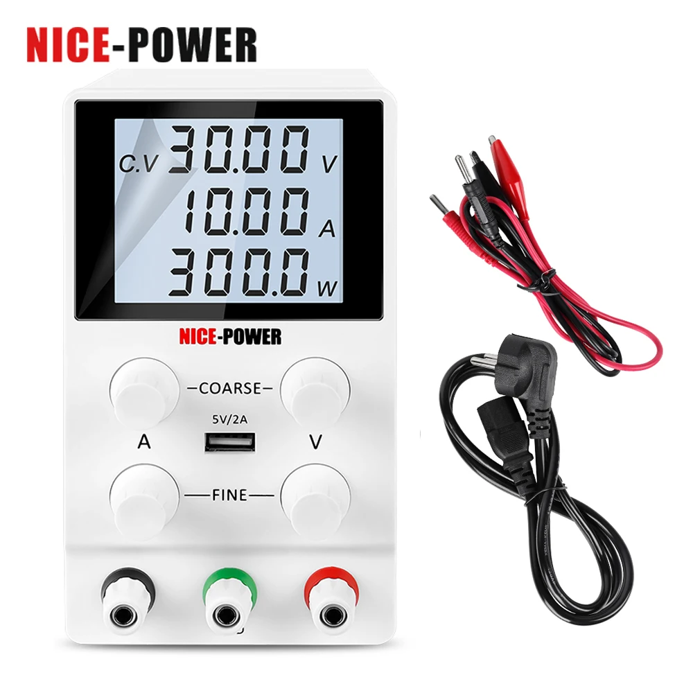 

Nice-power 4Digits USB Switching Lab DC Power Supply Adjustable 120V 100V 72V 48V 36V 30V 10A 5A 3A Professional Bench Source