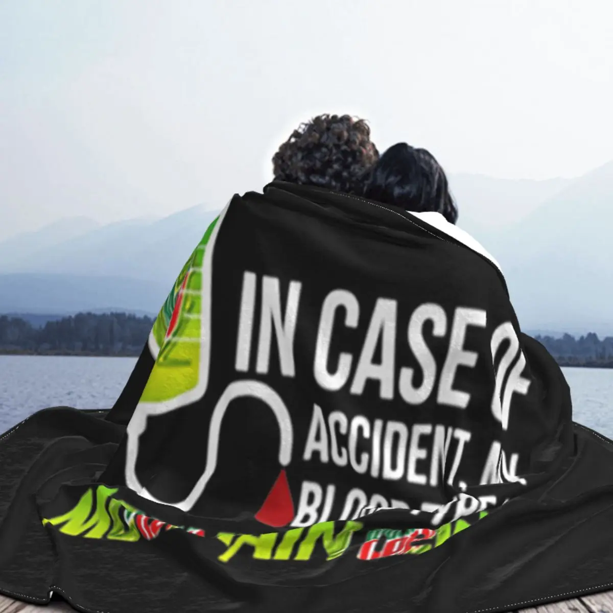 В случае случай моего кровяного типа с принтом Mountain Dew Mtn новое весеннее удобное