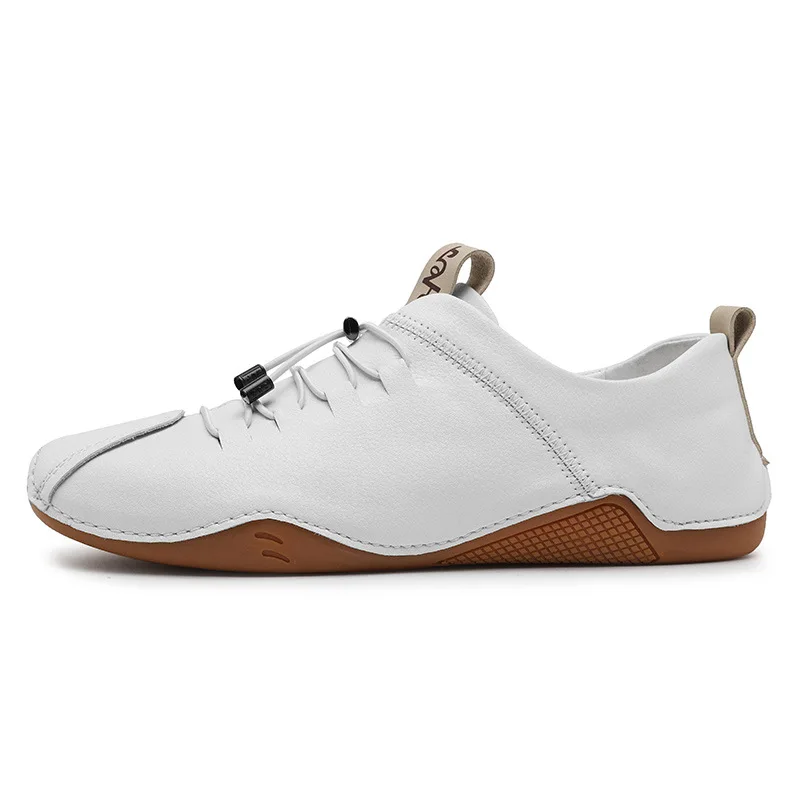 Мужские классические кожаные кроссовки белые повседневные деловые в британском