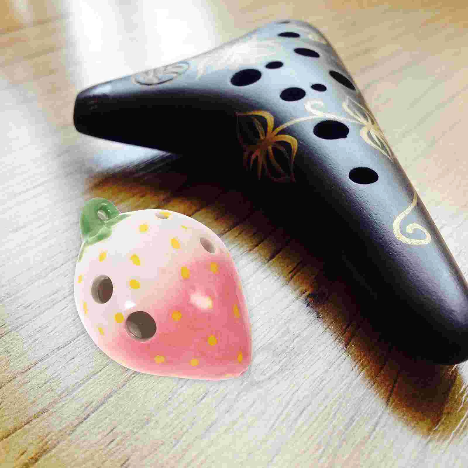 

2 Sets Girl Presents Ocarinas Practice Stocking Stuffer Beginner Kids Outfits Girls Ocarinas Mini Strawberry Fruit Ocarina