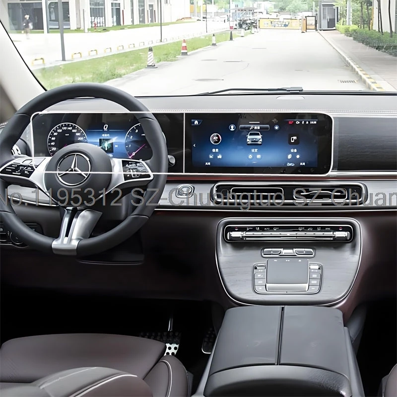 

Защитная пленка из закаленного стекла для Benz V-Class 2024 2025, автомобильная радиостанция, GPS-навигация и спидометр, защита от царапин, интерьер