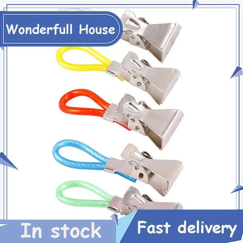 

2/4/6PCS Multi Coloured Hanging Clips Household Towel Hangers Metal Pegs Bathroom Kitchen Organizer Towel Clips Kitchen Gadgets