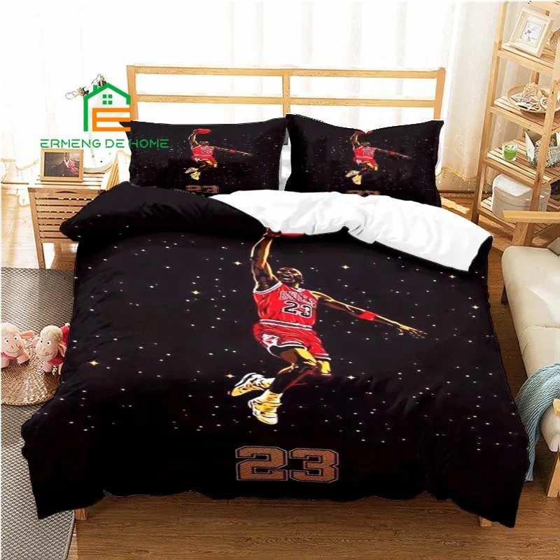 Basketball Star Duvet Cover Set Bedding Queen King Kids Boys Girls Bed Set Game Quilt Cover Comforter Cover Bedding Set