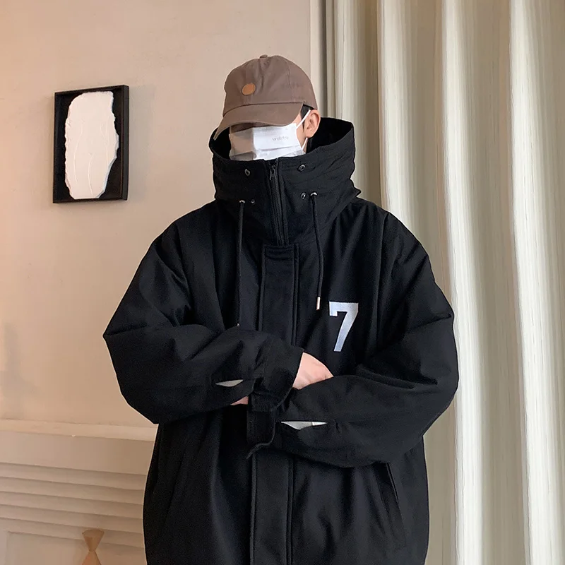 Мужская зимняя утолщенная куртка-карго с хлопковой подкладкой Black Warrior Function