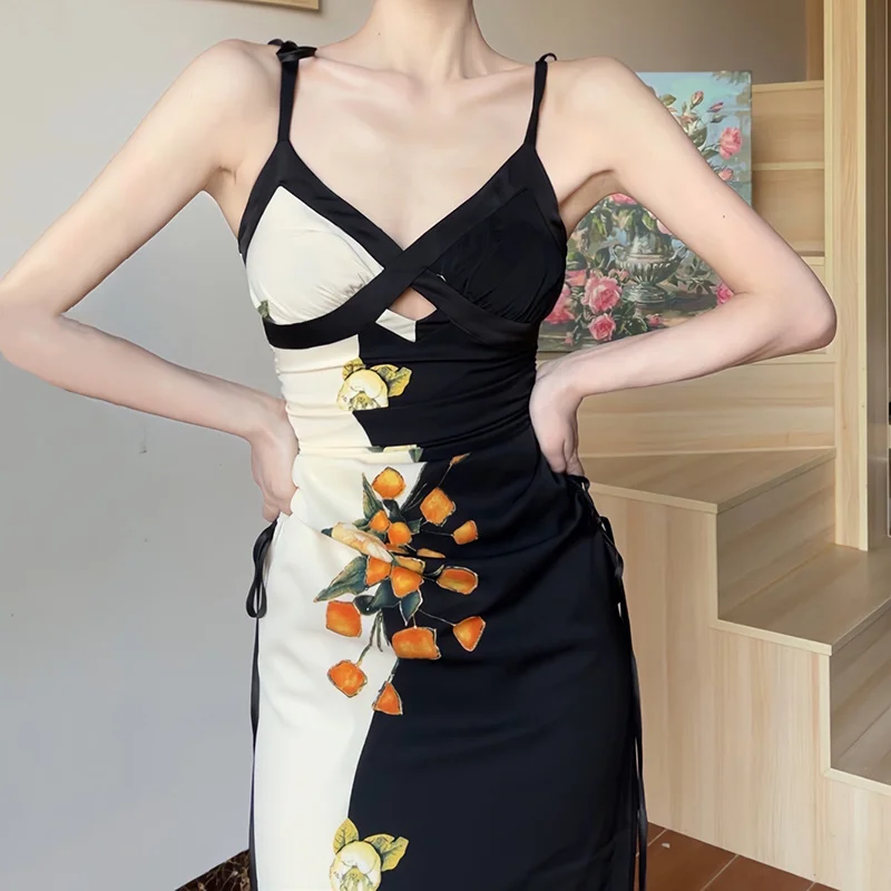 

Женское платье во французском стиле, облегающее платье средней длины с подвешенной талией