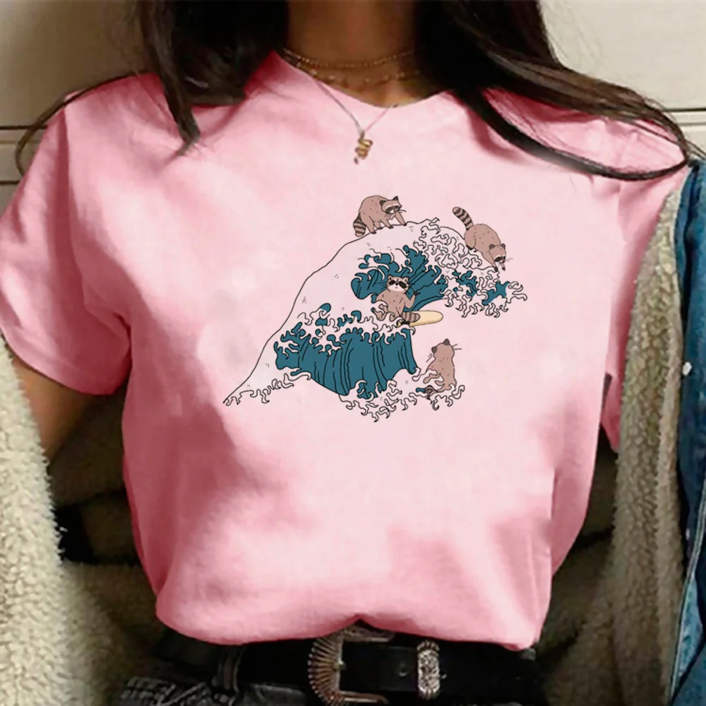 

Mapache t shirt women harajuku tshirt girl anime clothing