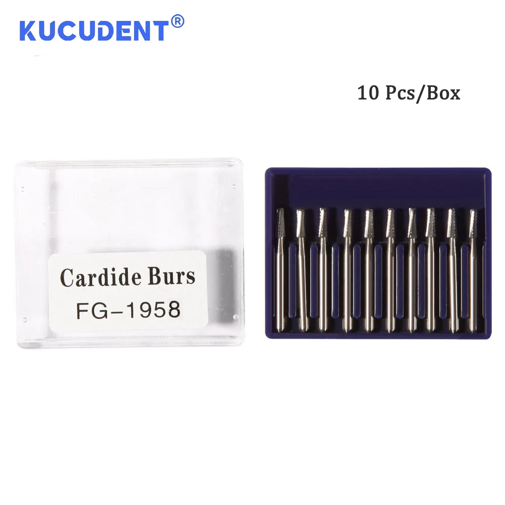 KUCUDENT 10 шт. стоматологические твердосплавные боры из карбида металла корона