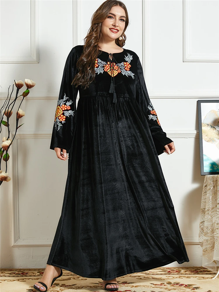 

Ramadan Eid Mubarak Velvet Abaya Dubai Turkey Islam Pakistani Muslim Dress Abayas For Women Caftan Robe Longue Femme Musulmane