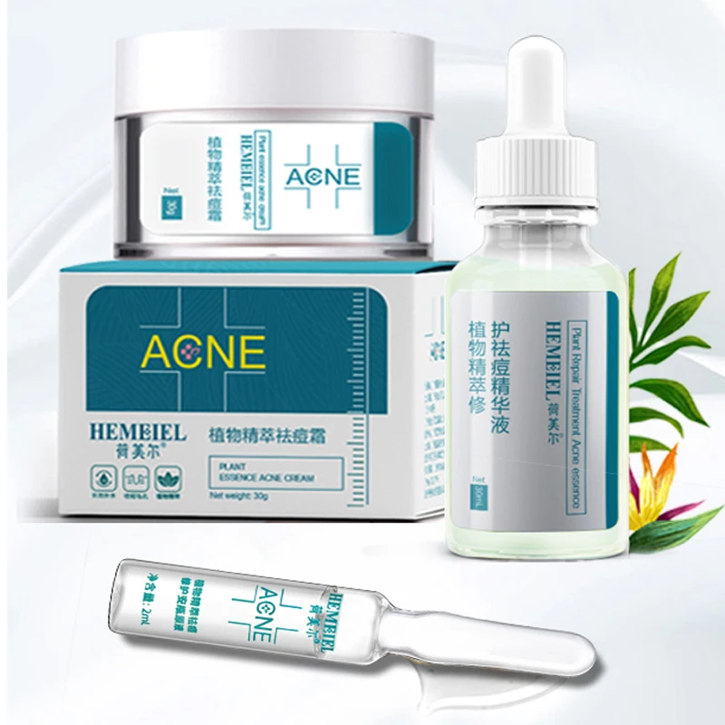 

HEMEIEL с травами против акне крем для лица анти-масло от акне контроль сыворотки лечение акне Марка прыщей уход за кожей Отбеливание лица эссе...