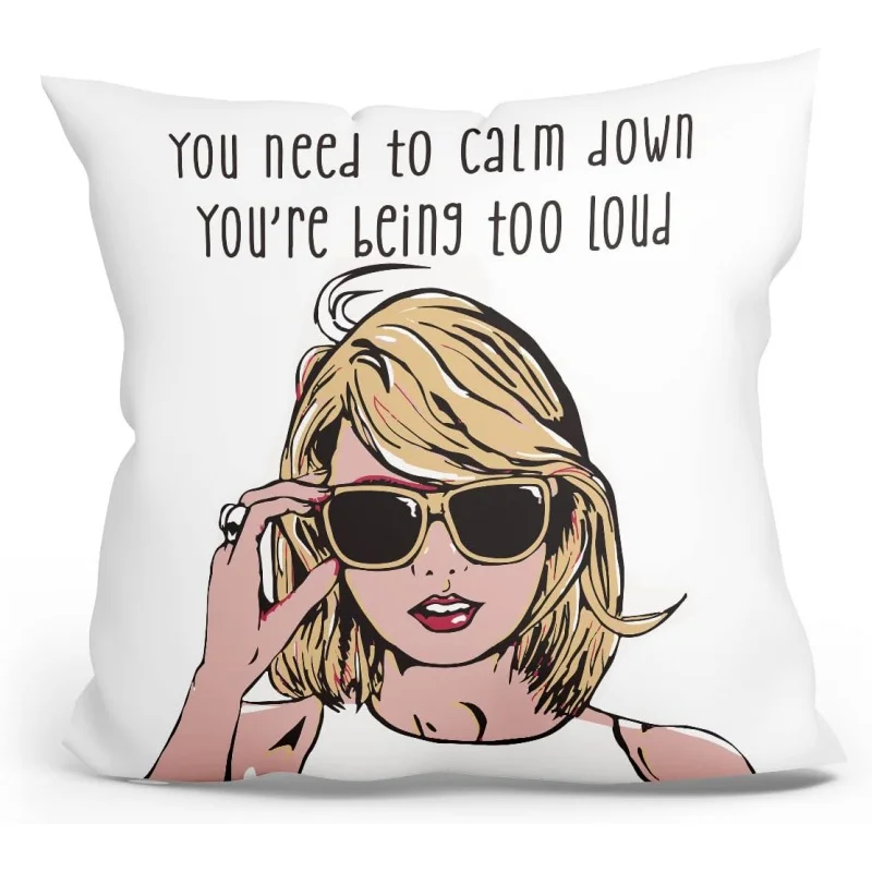 

Taylor Pillow Covers Singer Fan Music Lover Swifties Throw Pillow Case Square Cushion Covers Pillowcase for Sofa Couch Bed Car