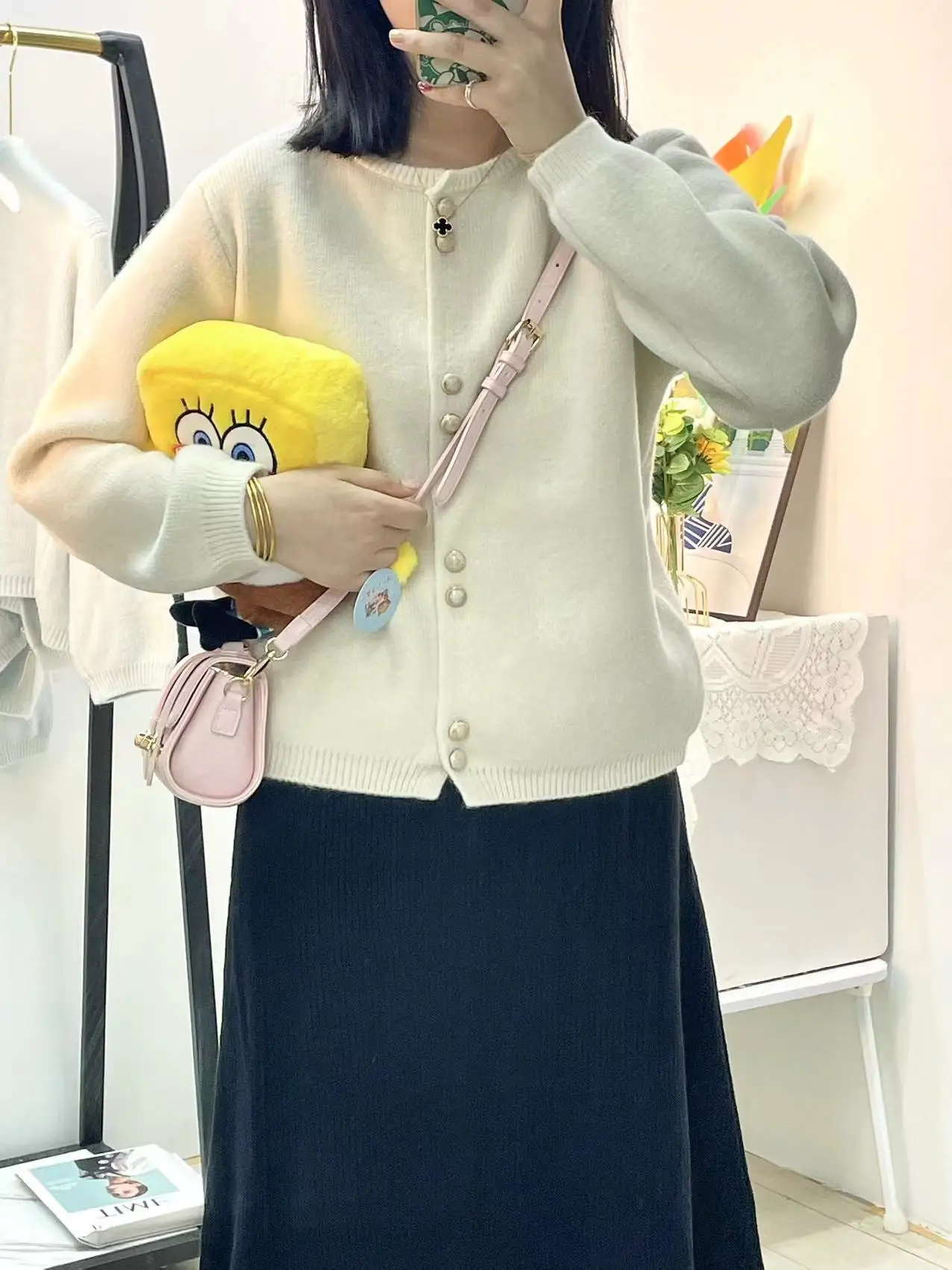 Двойная стеклянная пуговица однотонный мягкий клейкий утягивающий новый