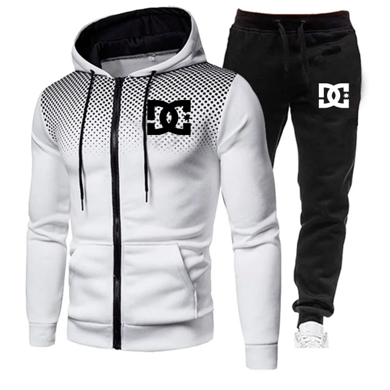 

New Men's Fashion Activewear Casual Set Activewear Pullover Hoodie and Sweatpants 2 Piece Set