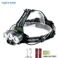 cycle zone outdoor portable led headlights night fishing camping hiking outdoor lighting equipment usb rechargeable headlamp