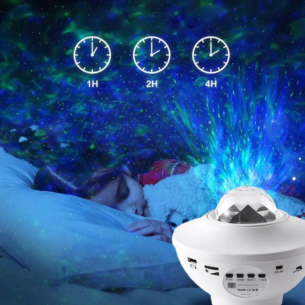 

Светодиодный проектор звездного неба, usb, с дистанционным управлением, bluetooth, Рождественское украшение, светильник для DJ, музыкальный ночник...